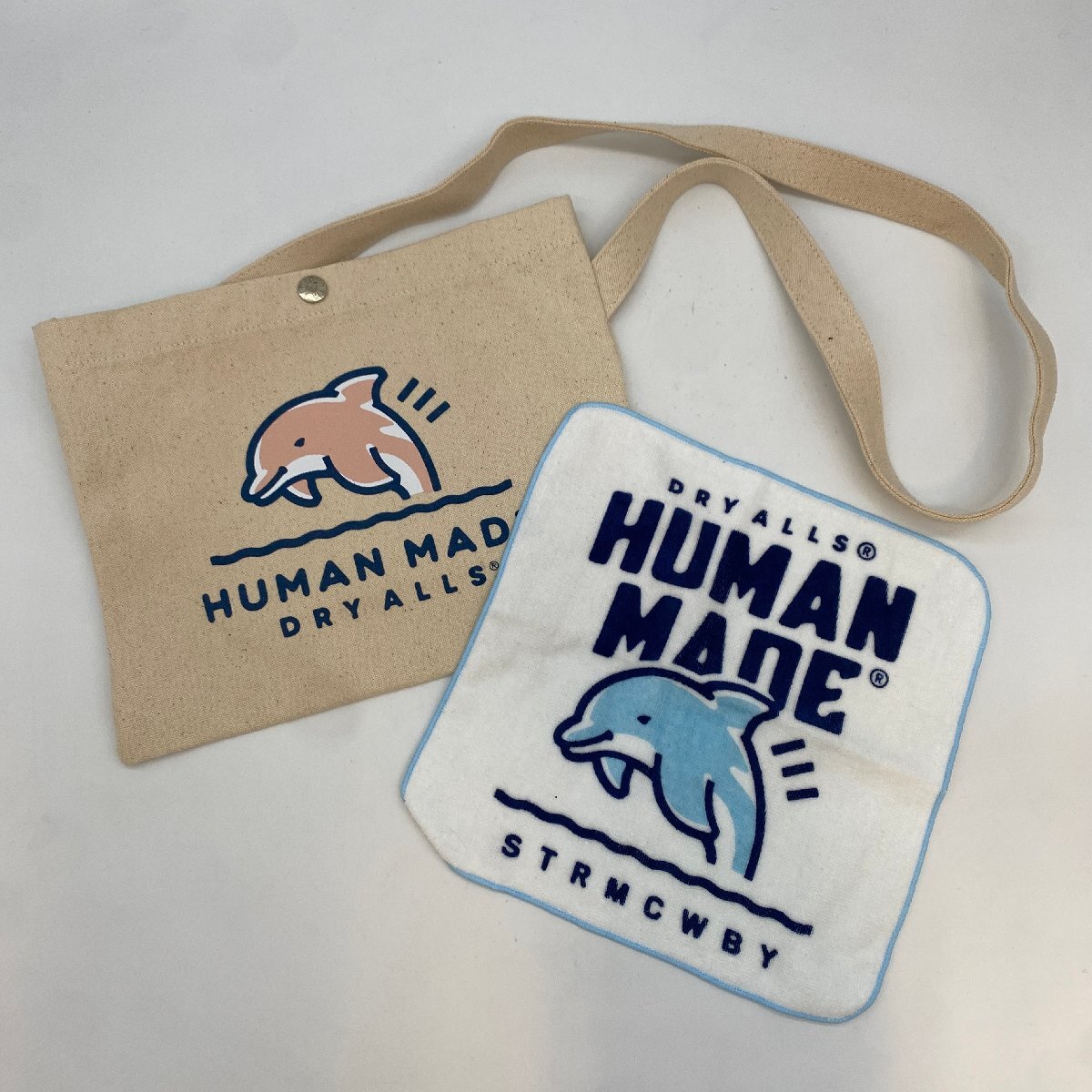 ☆HUMAN MADE×佐野玲於 ヒューマンメイド☆19SSカプセルコレクション サコッシュ タオル セット DOLPHIN SATCHEL GENERATIONSの画像1