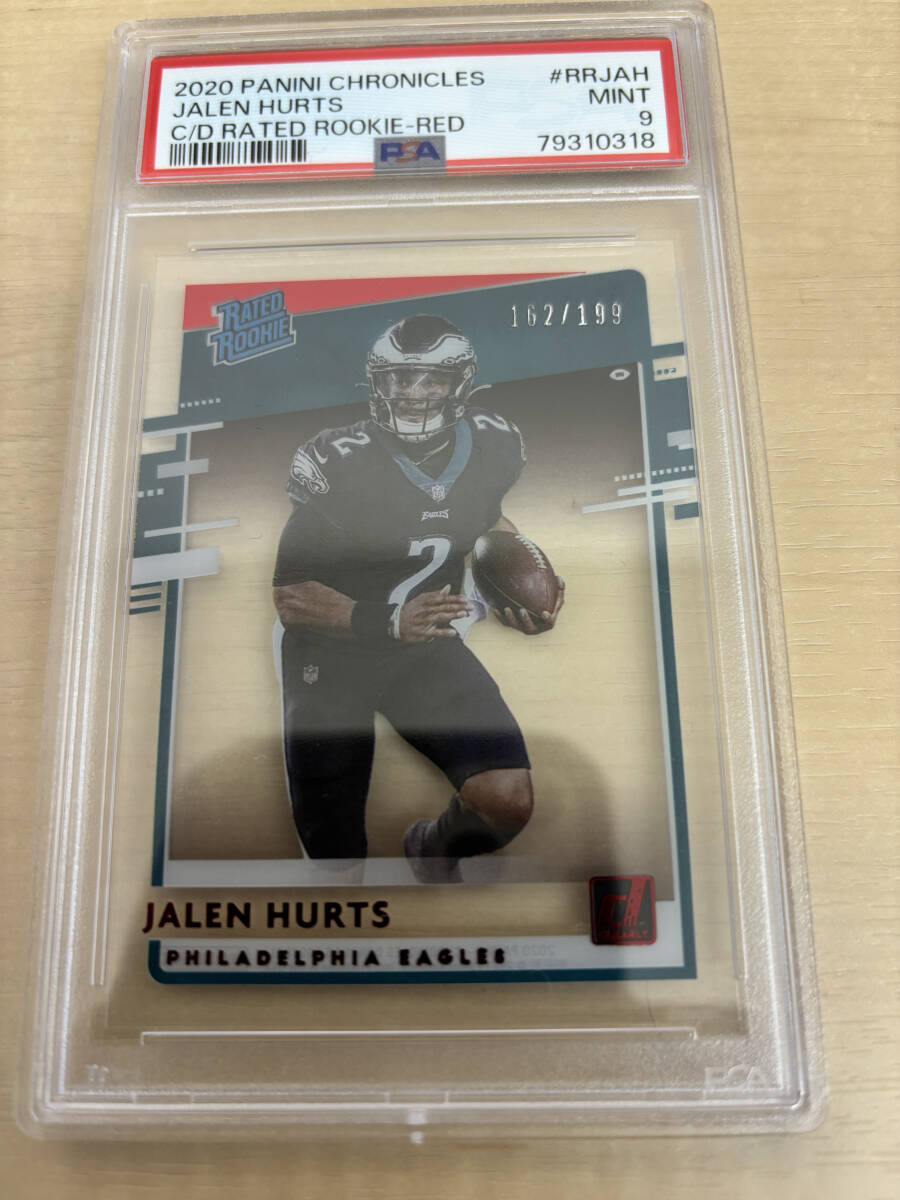 PSA9 NFL 2020 CHRONICLES CLEALY DONRUSS Base RED /199 RC JALEN HURTS EAGLESの画像1