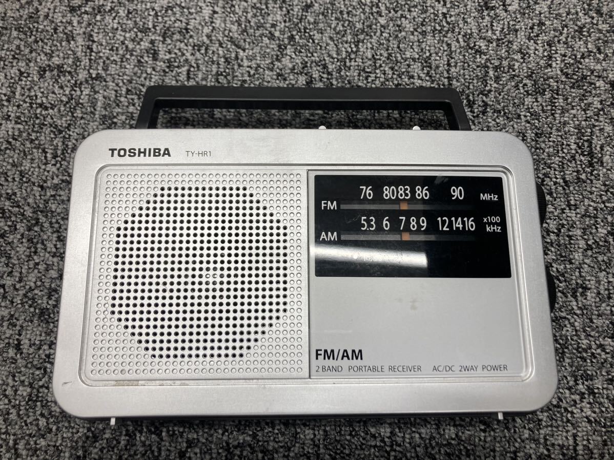 TOSHIBA 東芝FM AM コンパクトラジオ ポータブルラジオ TY-HR1 通電◯ 音出し◯_画像1