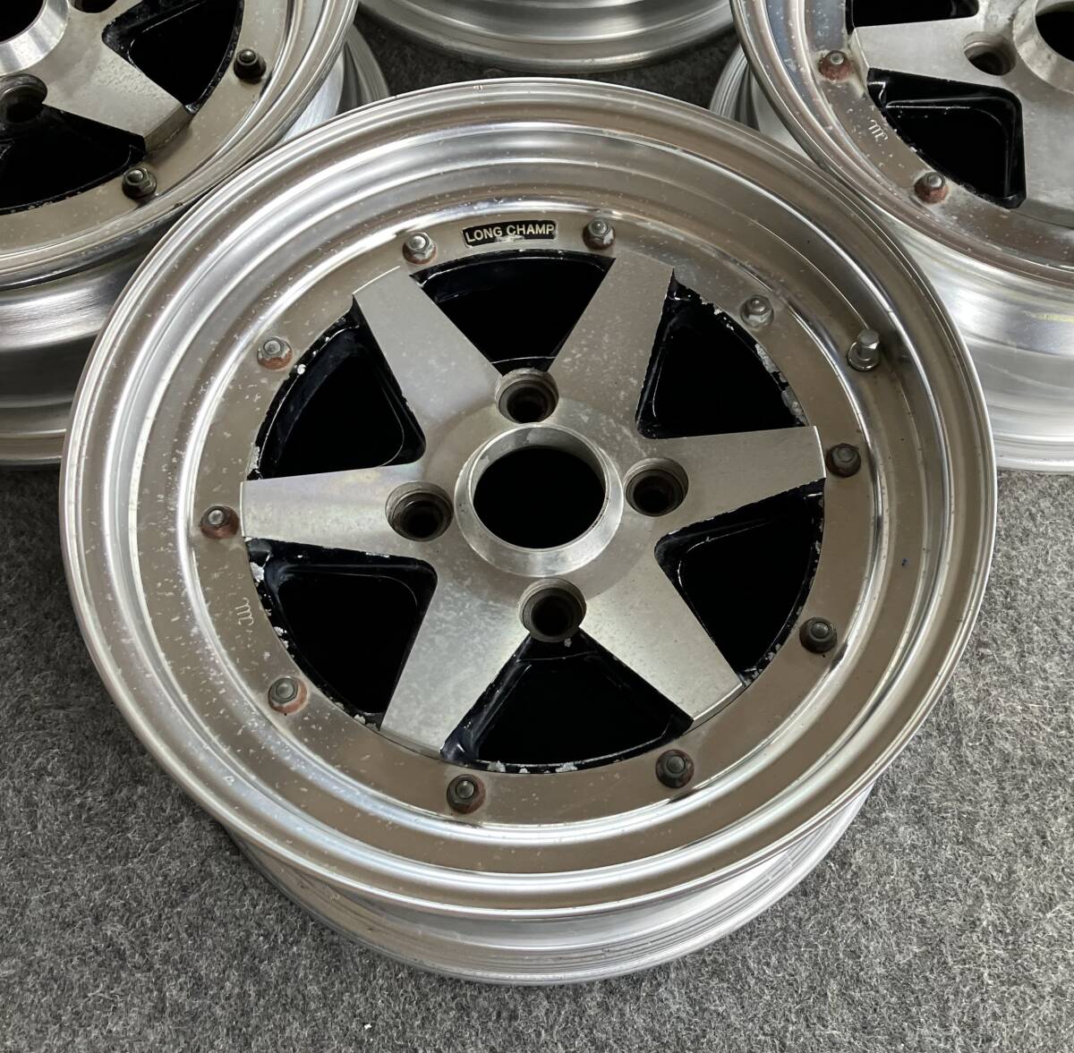 希少！当時物！SPEEDSTAR LONG CHAMP TYPE-B 15インチ 6.5JJ 約+20 4H 114.3 4本 ロンシャンの画像4