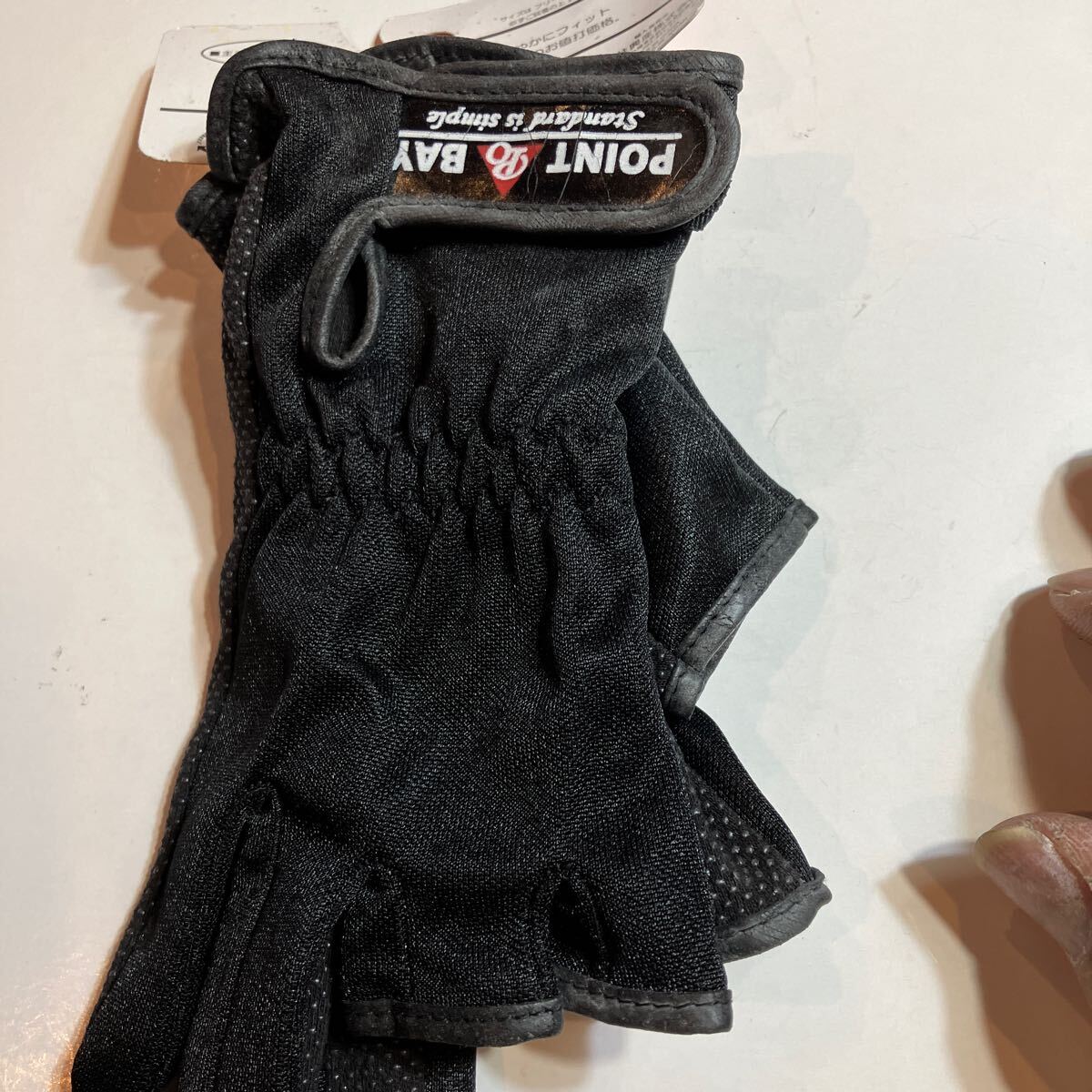 FISHING GLOVES POINT BAY RS500 サイズ　FREE 3本指切　黒　新品_画像4