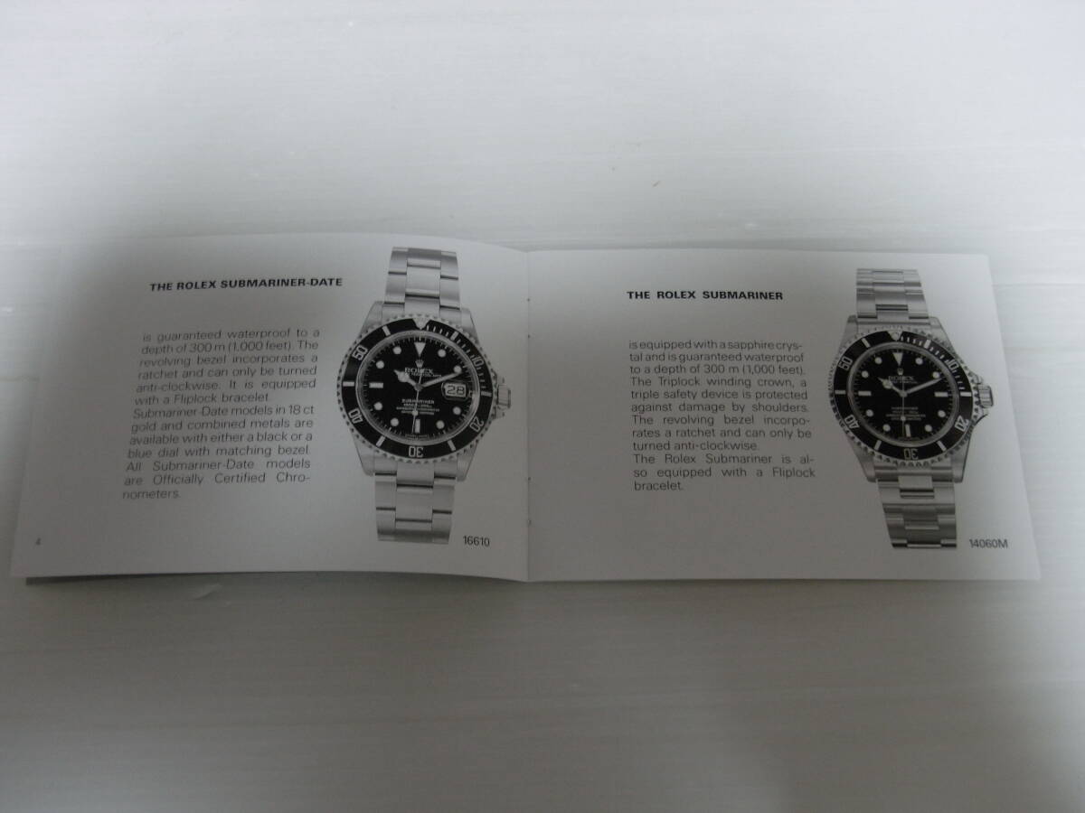 5.2009 ROLEX ロレックス SUBMARINER サブマリーナー 16610 14060M 冊子 英語表記の画像2