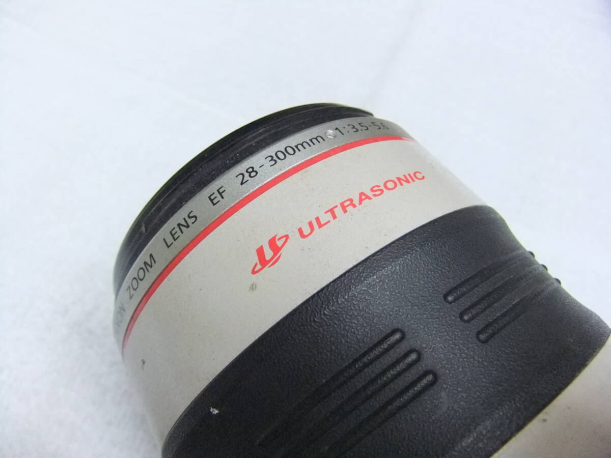 キヤノン CANON EF 28-300mm F3.5-5.6 L IS USM フード,キャップ付 わけあり AF動作確認済の画像2