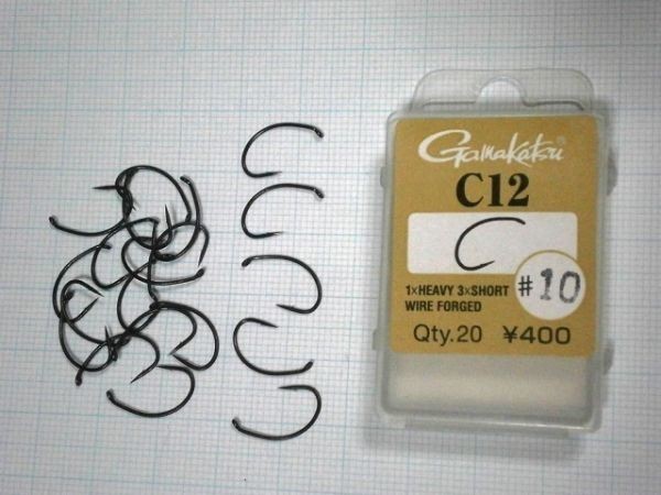 ★がまかつ フライフック/C-12 #10（20本入）カディスピューパ、シュリンプの画像1