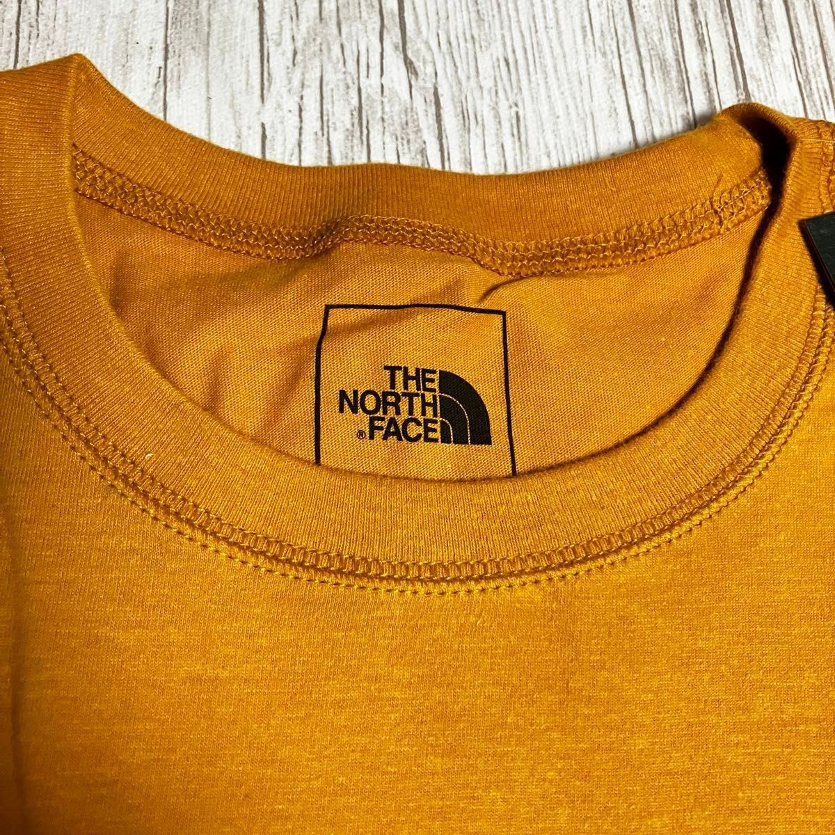 THE NORTH FACE　パッチポケット 半袖 Tシャツ イエロー LL