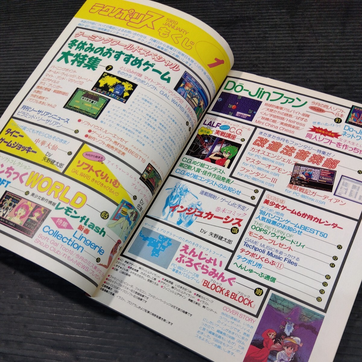 テクノポリス 1989年1月号 徳間書店 PCゲーム雑誌 貴重 月刊 ゲーム 情報誌 レトロ本 おすすめ ソフト 美少女 同人ソフト PC-8801の画像5