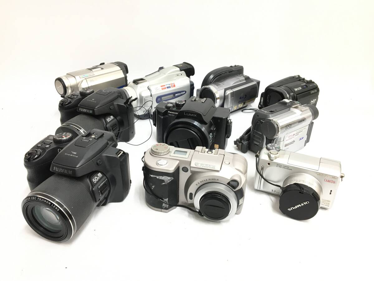 ☆ デジタルカメラ まとめ 2 ☆ FUJIFILM FINEPIX ×3 + Victor Everio + HITACHI WOOO + Panasonic LUMIX 他4台 富士フィルム ビクター_画像1