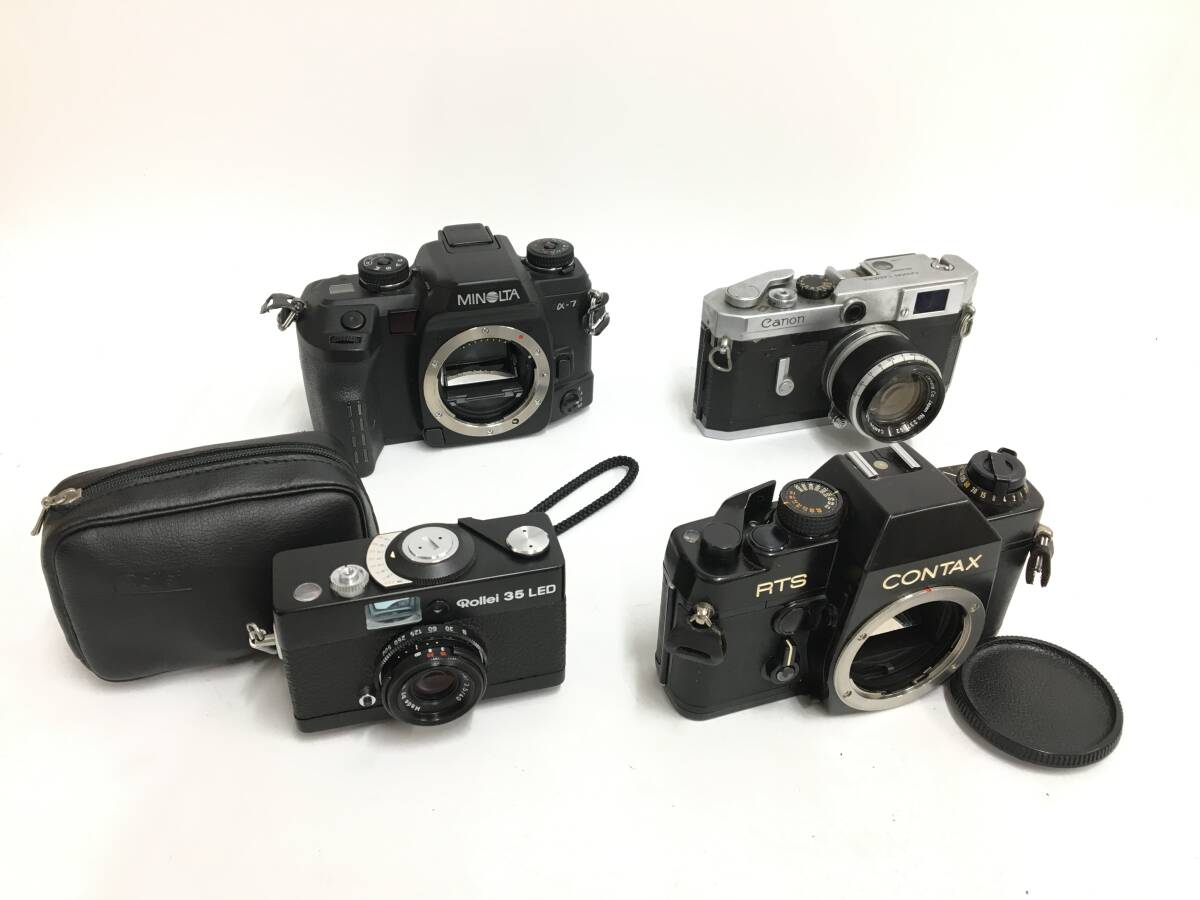 ☆ フィルムカメラまとめ１ ☆ Canon IV + MINOLTA a-7 + CONTAX RTS + Rollei 35 LED キャノン ミノルタ コンタックス ローライ_画像1