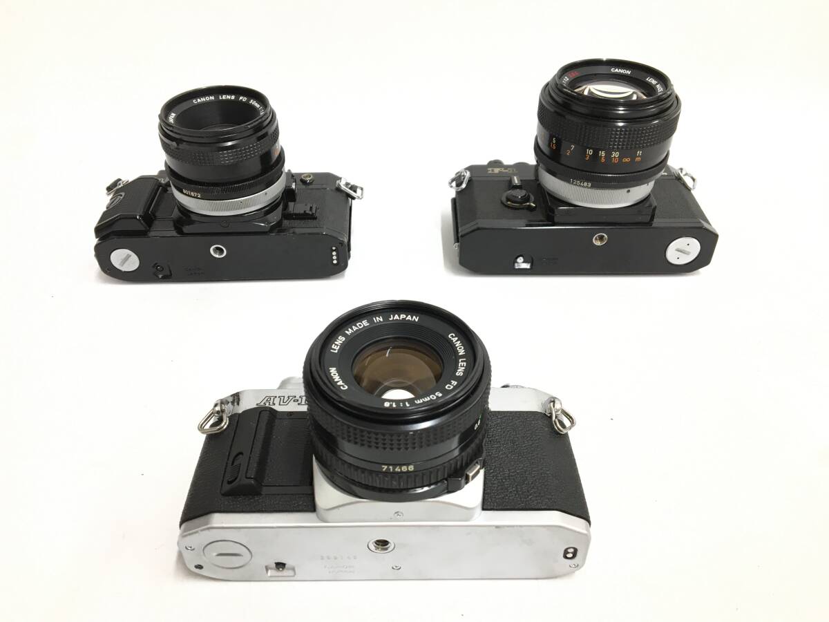 * Canon film single‐lens reflex camera summarize 3 * F-1 + AV-1 + A-1 other lens 5ps.@ Canon 