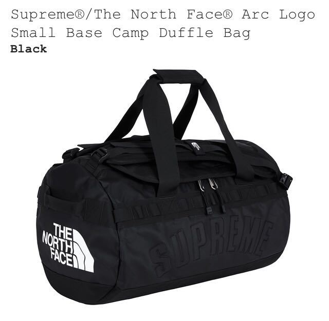 19ss Supreme × The North Face Arc Logo small Base Camp Duffle Bag Black 黒 backpack リュックサック fw aw wネーム コラボ 20ss_画像1