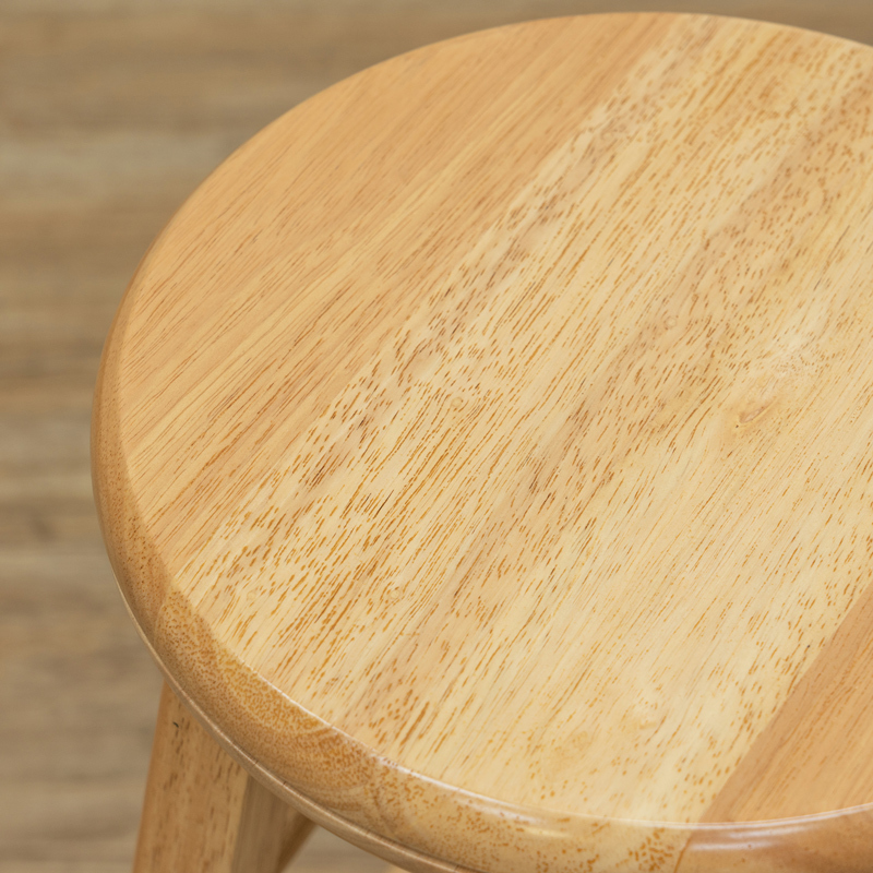 カウンターチェア 座面回転式 バースツール 天然木製 ハイタイプ 丸椅子 ナチュラル PHT-01(NA) 2脚セットの画像3