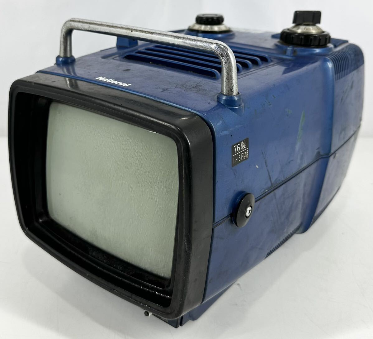 【通電OK】 National ナショナル SPORTSMAN808 TR-808C ブラウン管 トランジスタ式 白黒テレビ 当時物 ジャンクの画像1