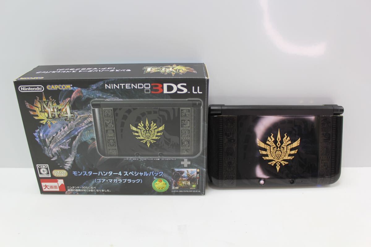 ☆# Nintendo 任天堂 ニンテンドー3DS LL モンスターハンター スペシャルパック SPR-001 ブラック 箱付き_画像1