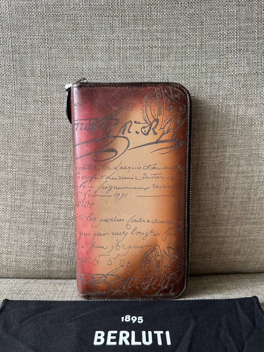定価20 3万 Berluti ITAUBA Scritto Leather Wallet 定価20 3万 Berluti ITAUBA Scritto Leather Wallet