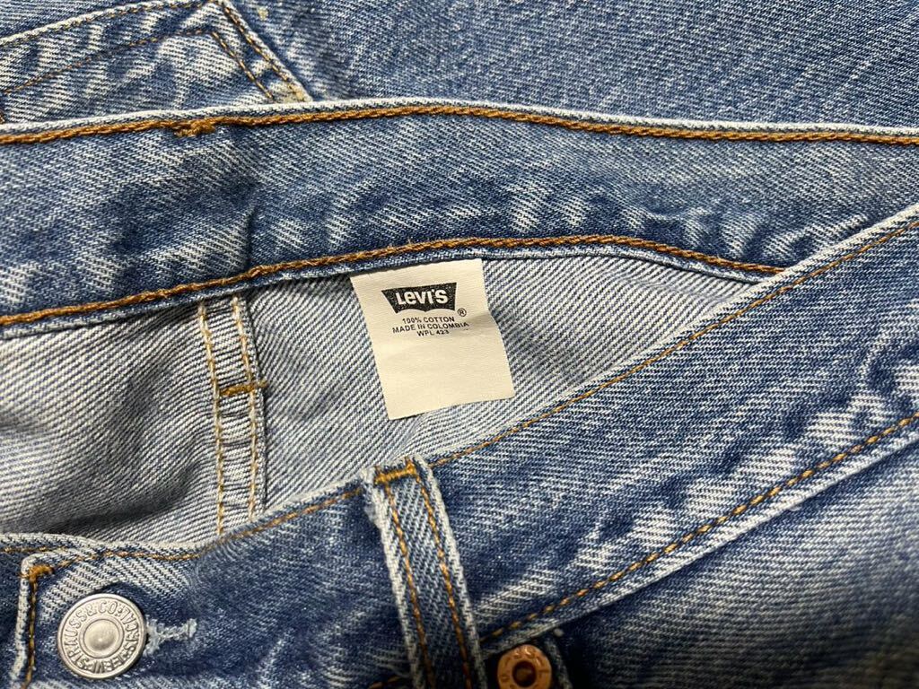 Levi's リーバイス 501 ジーンズ W36 レギュラーストレート ボタンフライ ペイント汚れあり ブルー デニムパンツ レタパ520_画像6