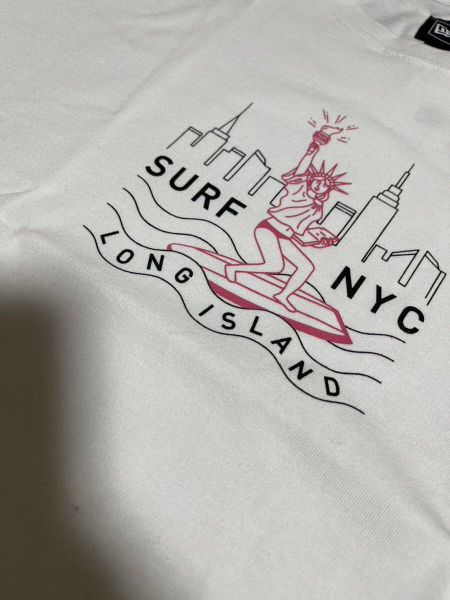 NEW ERA Tシャツ XL 自由の女神 Tee SURF NYC白 半袖 ホワイト プリント ニューヨーク ロングアイランドの画像5