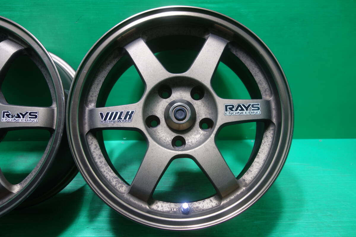 L1303 送料無料 RAYS VORK RACING 16-8J +30 / 16-7J +33 PCD114.3 ハブ径73mm 5H 4本セット 16インチ 鍛造 ブロンズ 希少サイズ_画像3