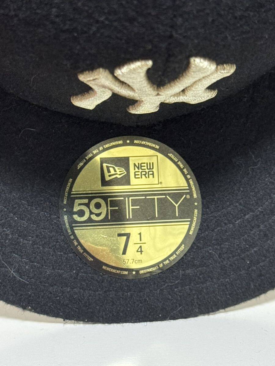 ニューエラ キャップ 59FIFTY ブラック ヤンキース CAP 帽子 7.4/1 57.7cm 在庫処分 極美品_画像2