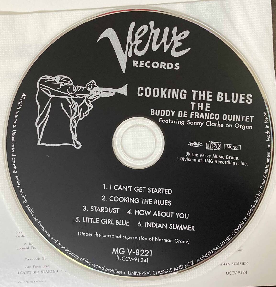 Buddy Defranco / Cooking the Blues 中古CD　国内盤　帯付き　紙ジャケ　24bitデジタルリマスタリング　初回プレス完全限定盤　世界初CD化_画像3