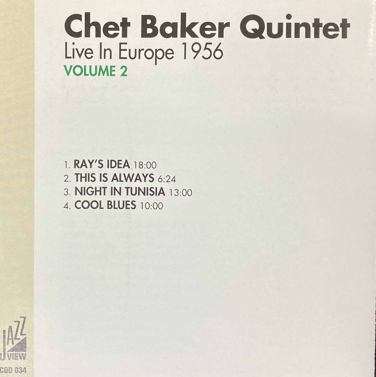 Chet Baker Quintet / Live in Europe 1956 Vol.2 中古CD 国内盤 帯付き の画像5