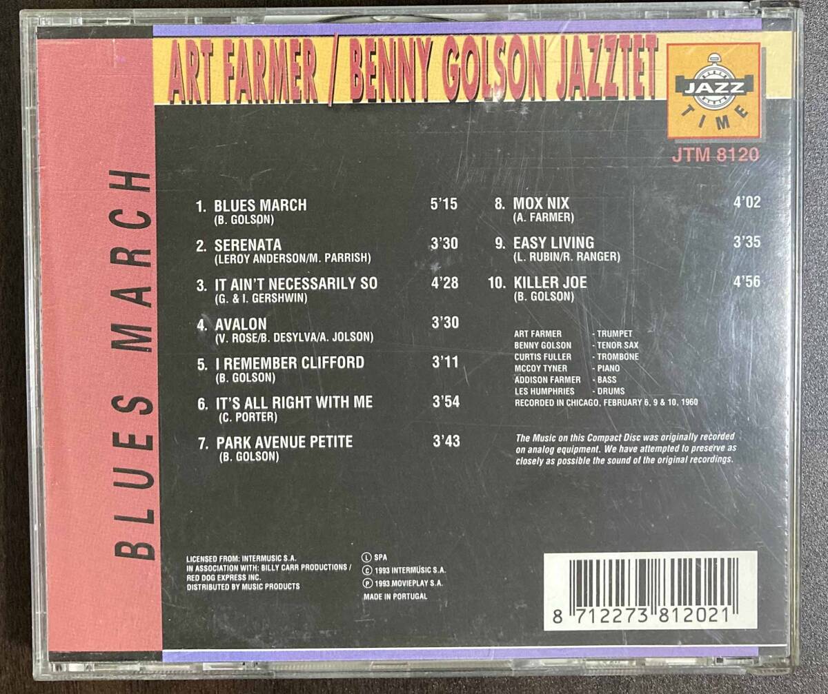 Art Farmer & Benny Golson Jazztet / Blues March 中古CD 輸入盤の画像3
