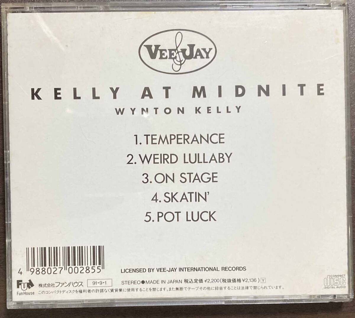 Wynton Kelly / Kelly at Midnight 中古CD 国内盤 帯付き の画像3