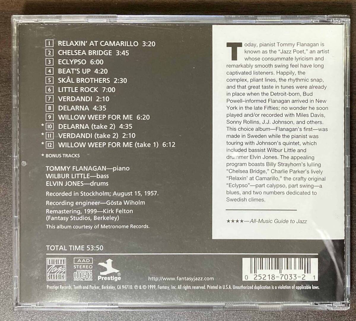 Tommy Flanagan / Overseas 中古CD　輸入盤_画像3