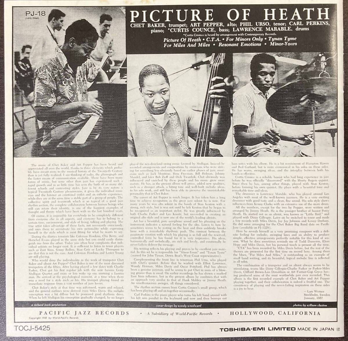  Chet Baker / Picture of Heath 中古CD 国内盤 帯付きの画像5
