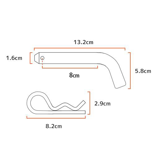 ヒッチピン トレーラーヒッチ/ヒッチメンバー用 2インチ角 2.5インチ角 40mm角用_画像4