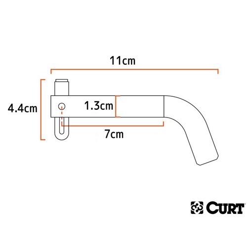 CURT 正規品 スウィベルヒッチピン 1.25インチ角 クロム メーカー保証付_画像4