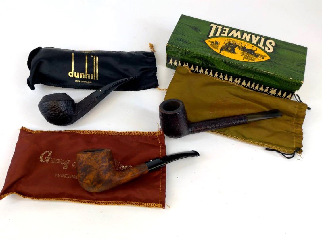 dunhill・STANWELL・ジョージジェンセン　喫煙パイプ 3個セット　喫煙具 煙草　u741_ご覧頂きありがとうございます