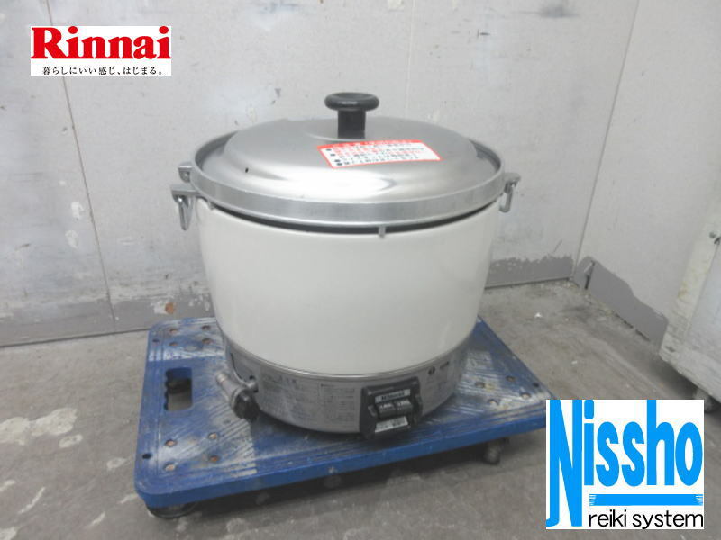 ■リンナイガス炊飯器3升・RR-30S1・都市ガス用・20年製・W450×D421mm・中古・厨房専門店!!(4i404k)