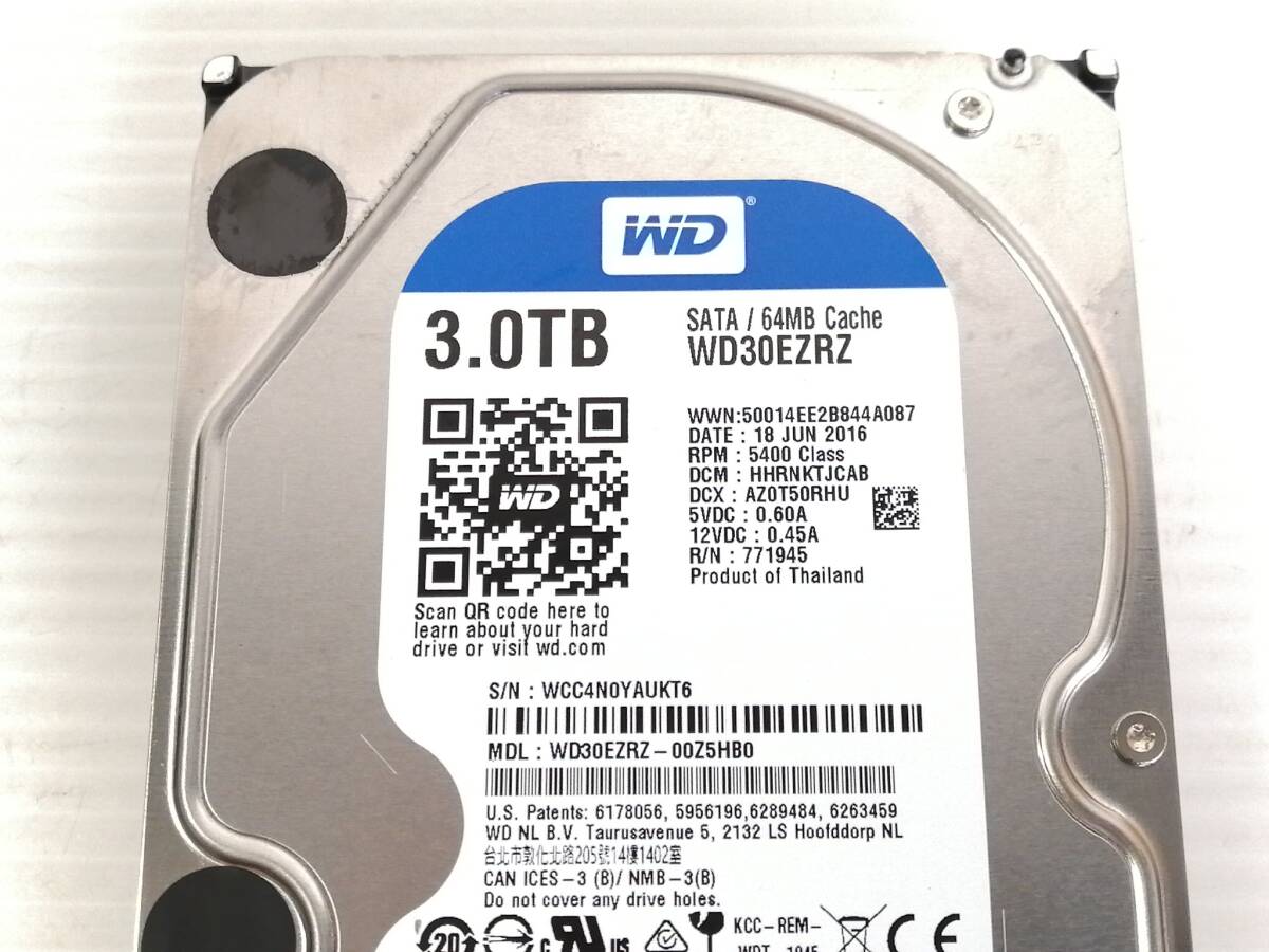 H583◇◆ジャンク 注意 Western Digital 3TB WD30EZRZ 3.5 HDD_画像3