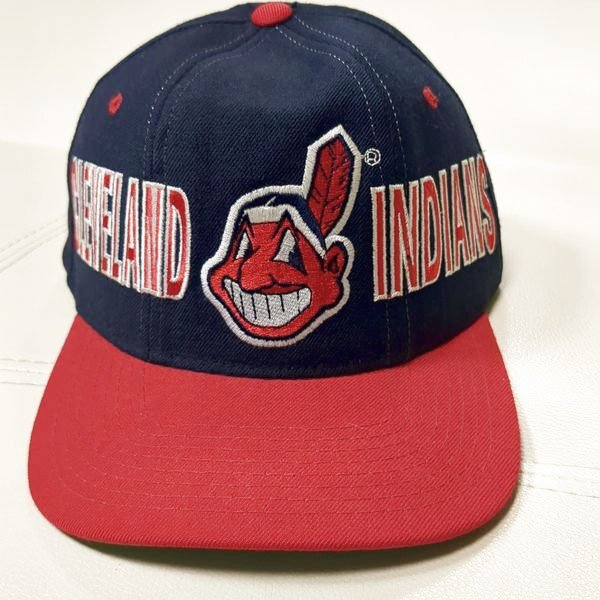 インディアンス スターター ヴィンテージ キャップ 90s ワフー酋長 ロゴ MLB STARTER Cleveland Indians_画像1