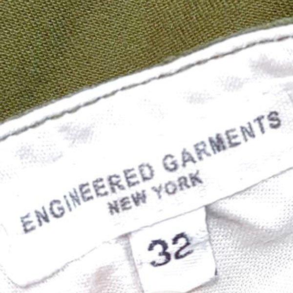 エンジニアードガーメンツ ベイカーパンツ 32 オリーブカーキ モスグリーン ワークパンツ ミリタリーパンツ Engineered Garments_画像4