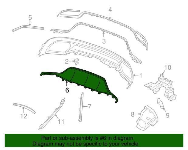 Mercedes-Benz メルセデスベンツ Cクラス ［ W205 ］純正リアアンダーカバー ディフューザー AMG Rear Bumper Diffuser A 205 88573 38_画像4