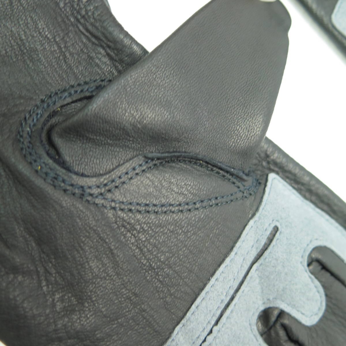 ◆未使用長期保管品 MotoMap 962-R レザーグローブ ハンドカバー 手袋 防寒 Lサイズ ブラック 鹿革 22032916_画像6