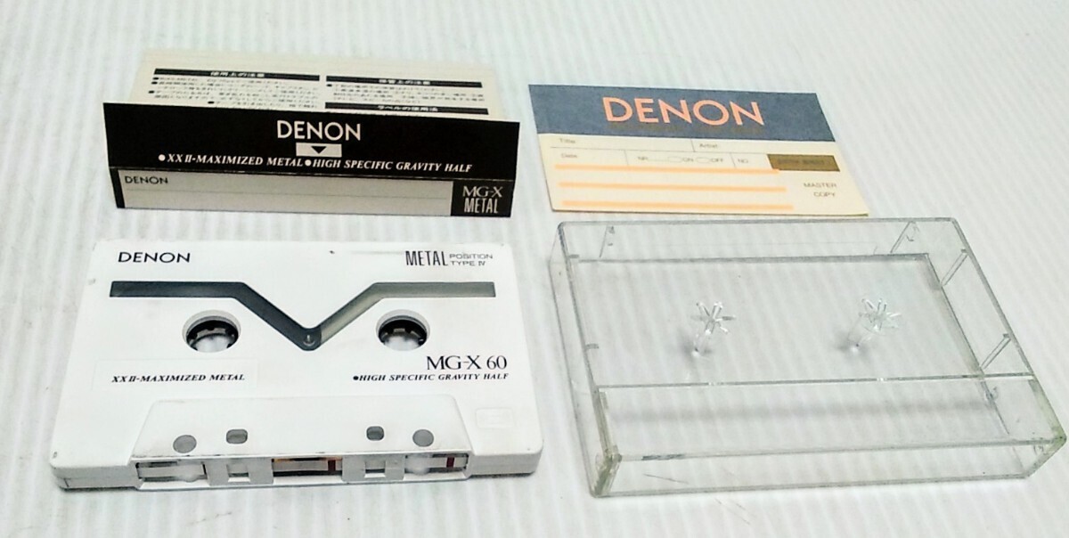 当時物 メタルカセットテープ DENON MG-X 60 メタルテープ カセットテープ 使用済み 中古の画像1