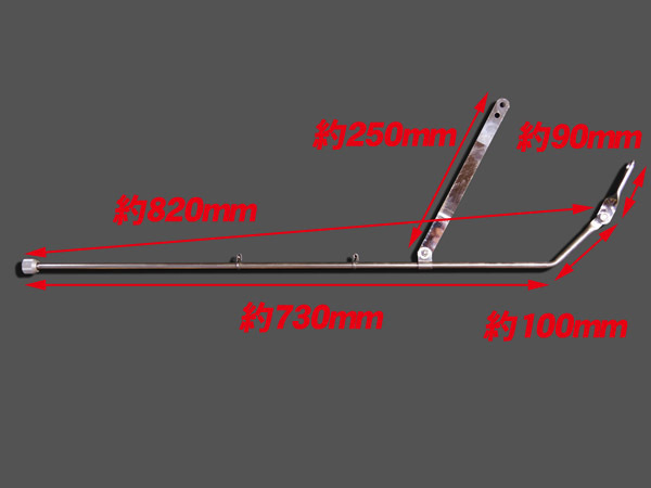 旗棒 ミドル 73cm フラッグポール / GT380 GSX250E GS400 GSX400E CB250T CBX400F CBR400F XJ400 KH250 Z250FT Z400FX ゼファー XJR 旧車會の画像2