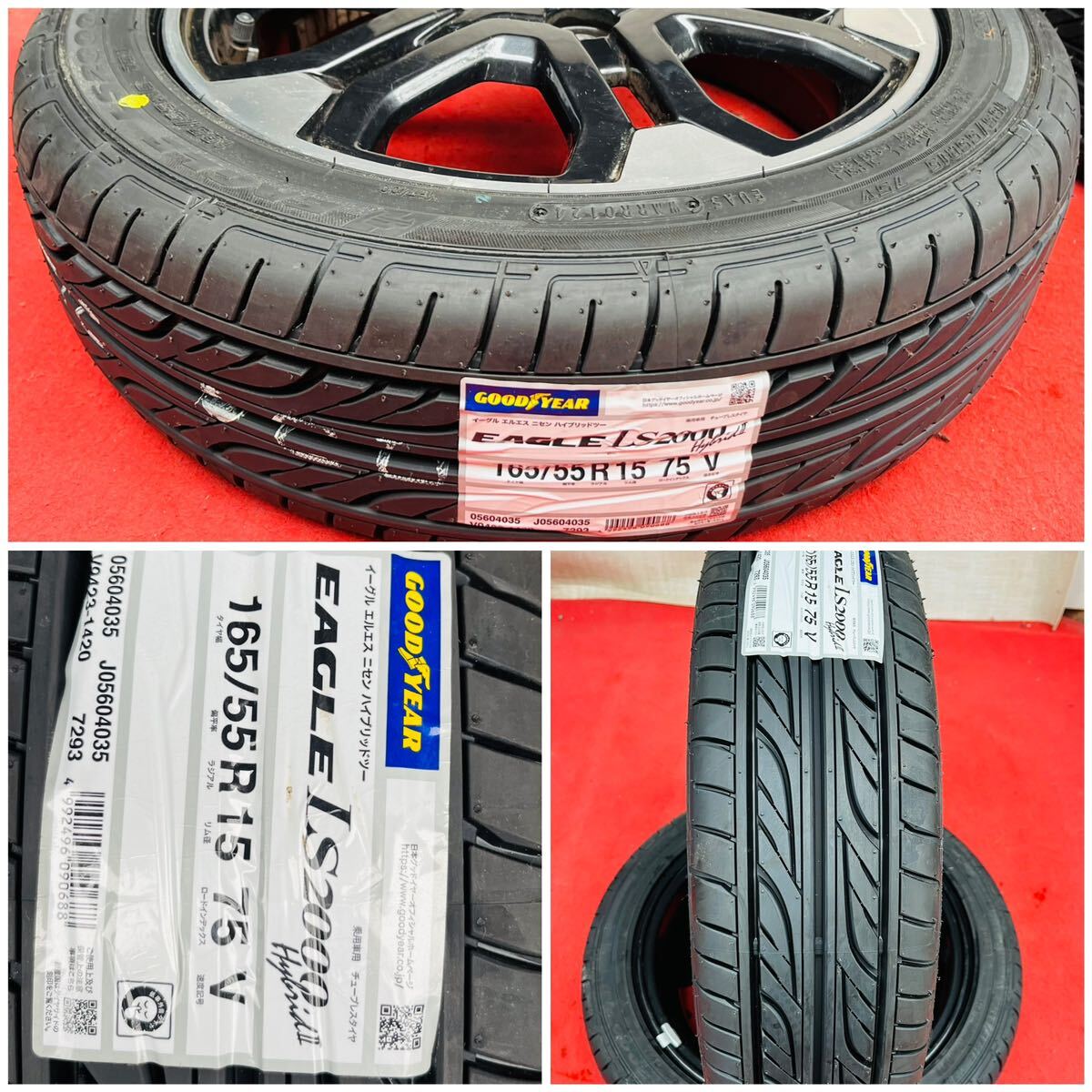 新品タイヤ。24年式。DAIHATSU ダイハツ ウェイク LA700S LA710S 純正中古ホイール15インチ×4.5J ＋45 100 4穴 。キャストタントタフト 等_画像6