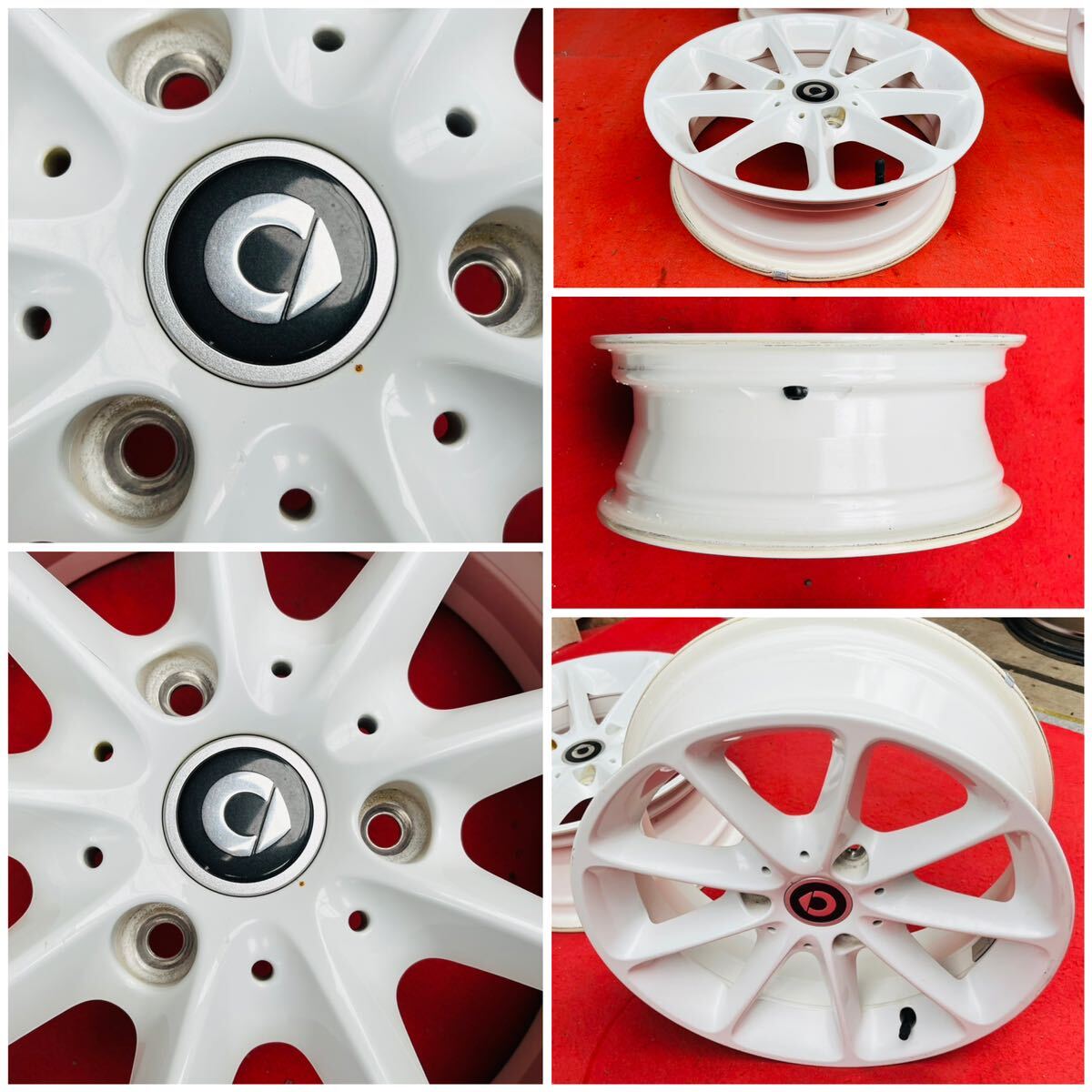  Mercedes Benz Smart original 15 -inch ×4.5/5.5J+23.5/22 3 hole /PCD112 wheel only 4 pcs set. white group Smart For Two K