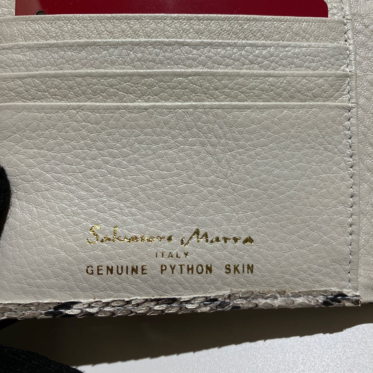 Salvatore Marra サルヴァトーレマーラ　未使用品保管品　パイソン　財布　ヒマラヤカラー　二つ折り財布 _画像6