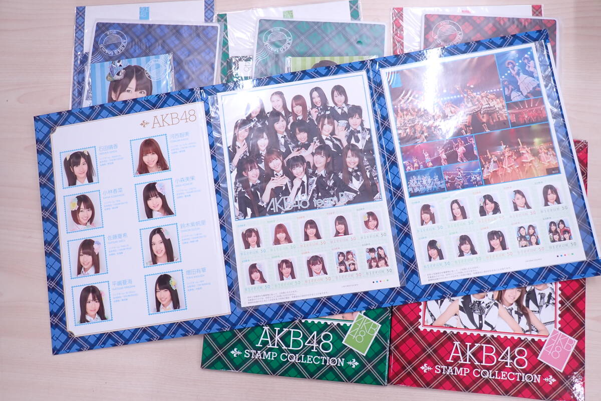 未使用 50円切手シート付 AKB48 チームA チームK チームB 3点セット フレーム切手 M03152Tの画像8