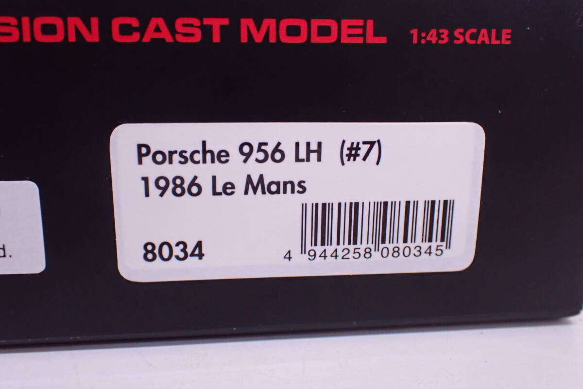 1円~ 未開封 hpi-racing 1/43スケール ミニカー ポルシェ ルマン 8034 Porsche 956 LH #7 1986 Le Mans A04041Tの画像3