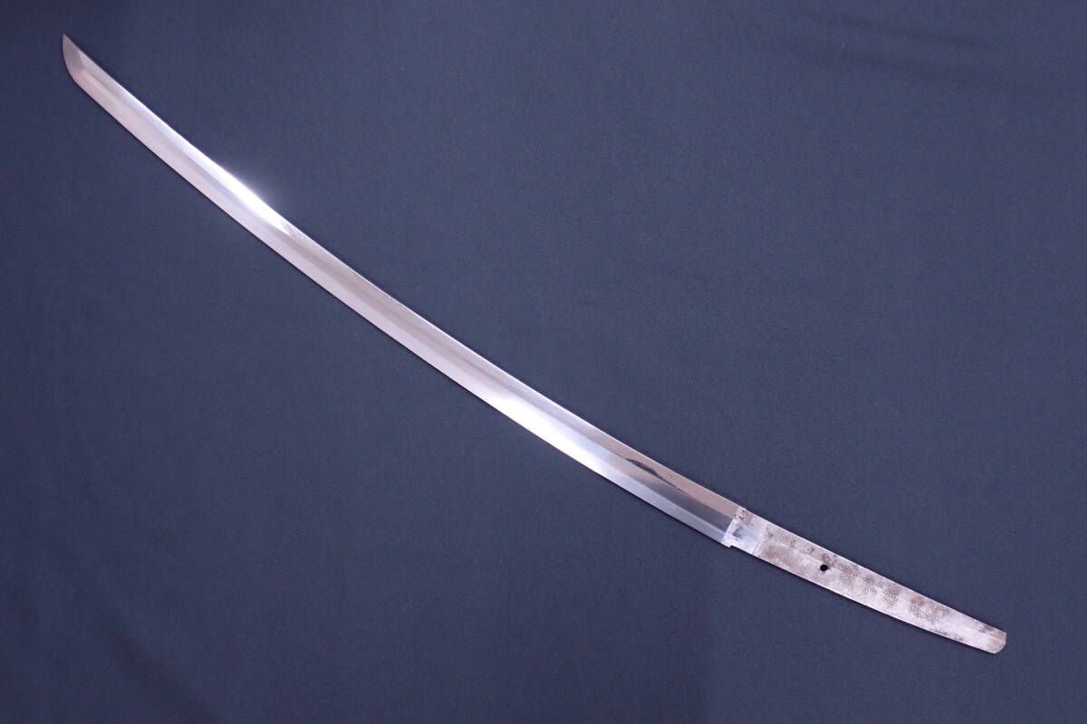 極上品 刀 備前住正光 刃渡 64.1cm 反り 2.1cm 鍔 金象嵌 人物図 拵え 銃砲刀剣類登録証 古刀 日本刀 時代物 古美術 G04063T_画像3