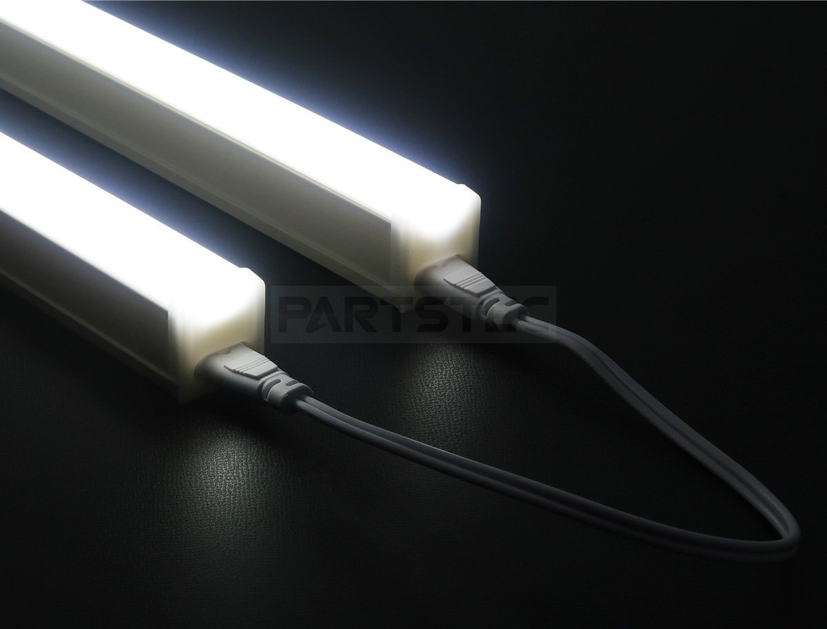 10本セット LED 蛍光灯 バーライト ホワイト 白 スイッチ付 100V 18W 6500K 1.2m 連結可能 軽量 天井 廊下 物置 間接照明 / 149-70の画像5