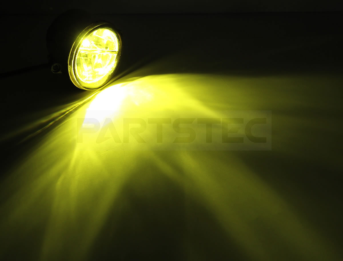 130系 マークX GRX130 アクア NHP10 フォグ ランプ ユニット LED 左右 セット 汎用 社外品 黄色 イエロー フォグライト BMW風 / 147-72の画像6