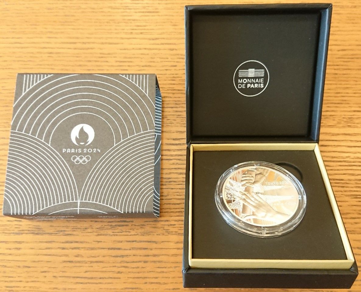 2021 フランス 東京-パリ オリンピック 引継記念 10ユーロ 銀貨