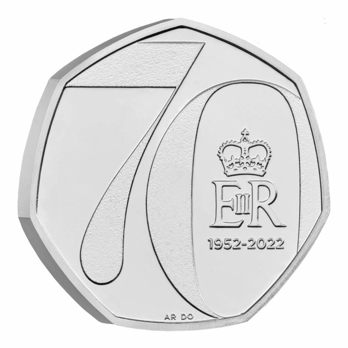 2022 イギリス エリザベス二世女王 即位70周年記念 50ペンス硬貨