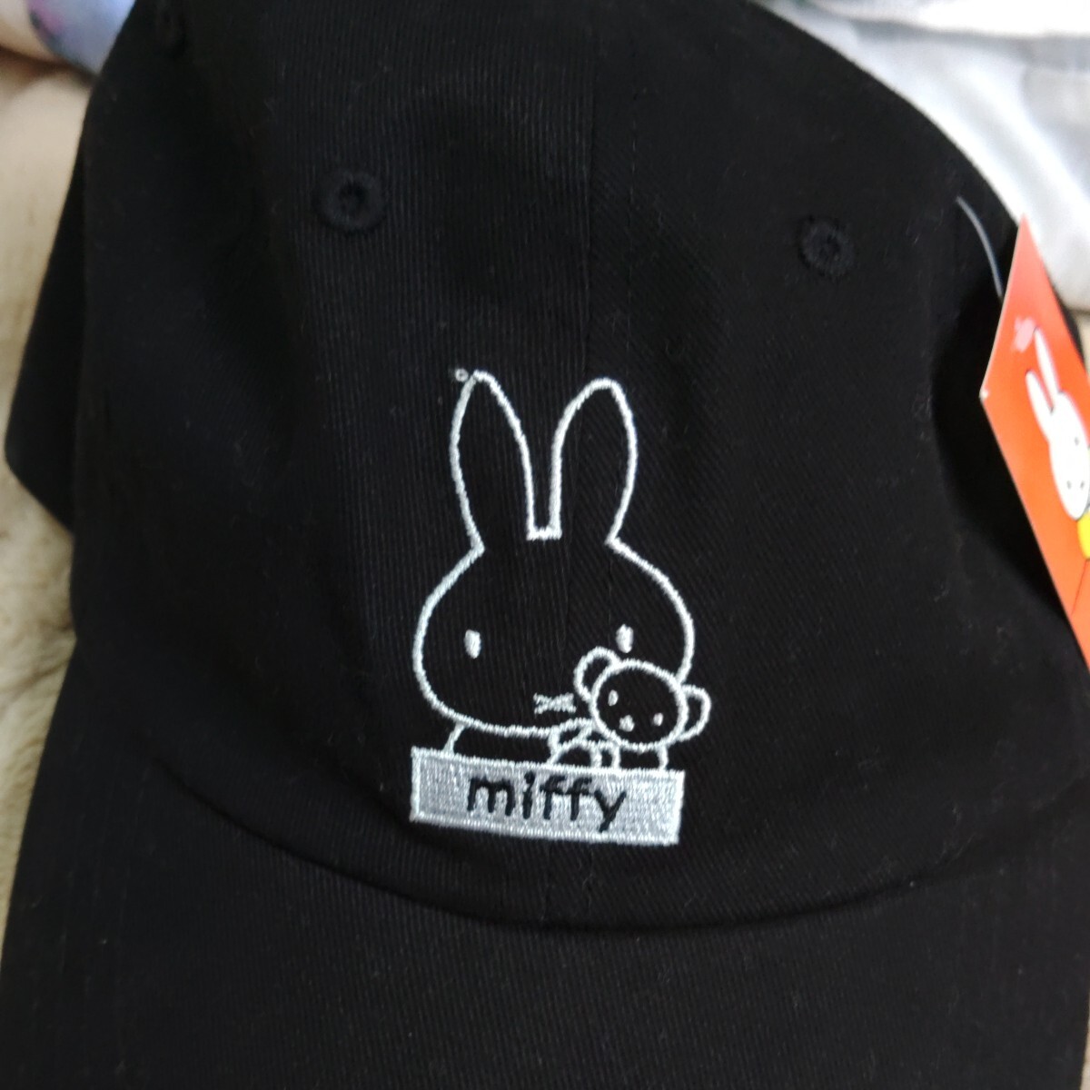 miffy ミッフィー CAP キャップ 帽子 広告ノベルティ キャラクター 新品タグ付き 黒の画像2